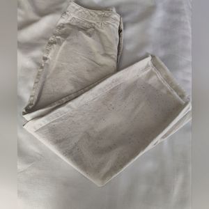 LC Lauren Conrad Off White speckle distressed Ankle Pant Size 13